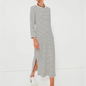 Pomander Place Navy White Striped Gio Maxi Dress
